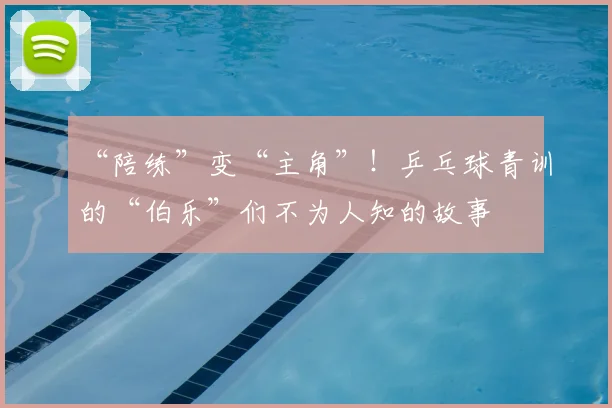 “陪练”变“主角”!乒乓球青训的“伯乐”们不为人知的故事